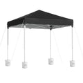 InstaHut 2x2m Outdoor Patio Gazebo with Base Pods - Black