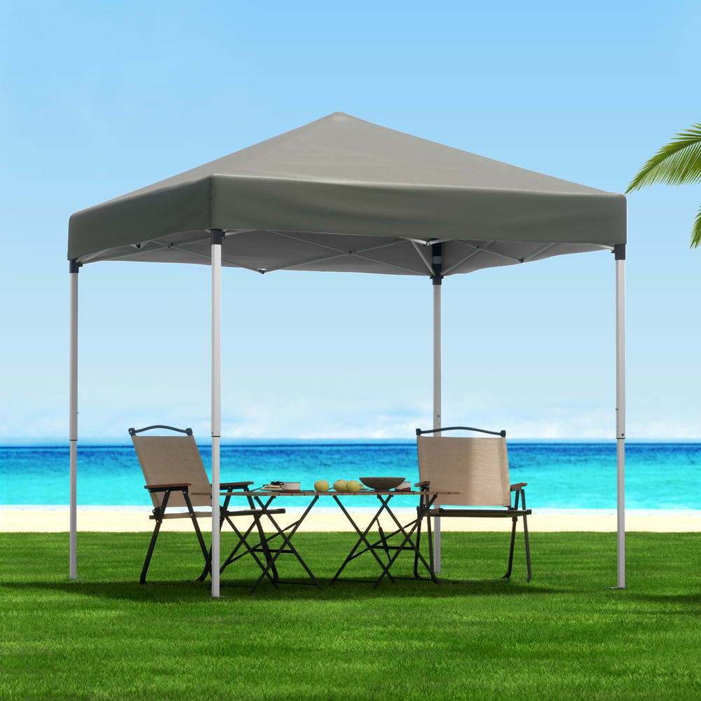 Gazebo 2x2m Outdoor Patio Garden Marquee Shade w/ Base Pods Grey - Home & Garden > Shading > Canopies & Gazebos - Rivercity House & Home Co. (ABN 18 642 972 209) - Affordable Modern Furniture Australia
