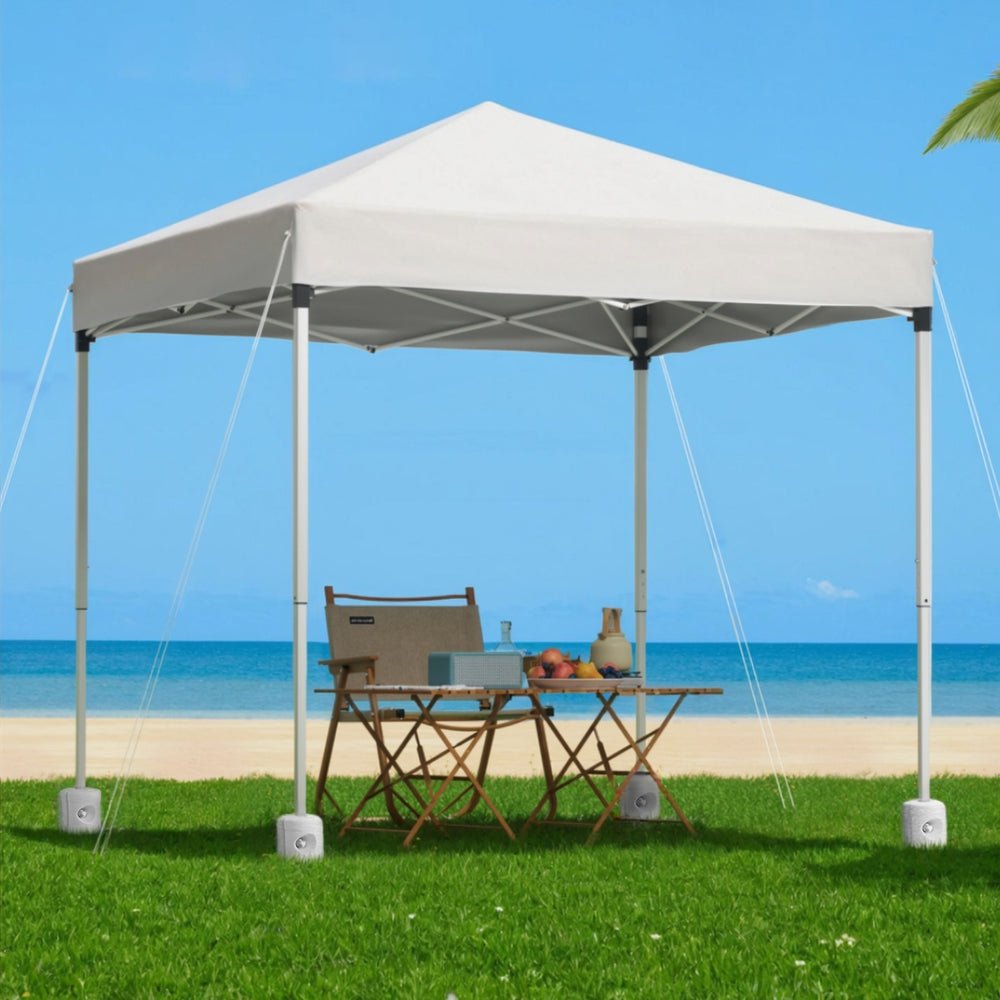 Gazebo 2x2m Outdoor Patio Garden Marquee Shade w/ Base Pods White - Home & Garden > Shading > Canopies & Gazebos - Rivercity House & Home Co. (ABN 18 642 972 209) - Affordable Modern Furniture Australia