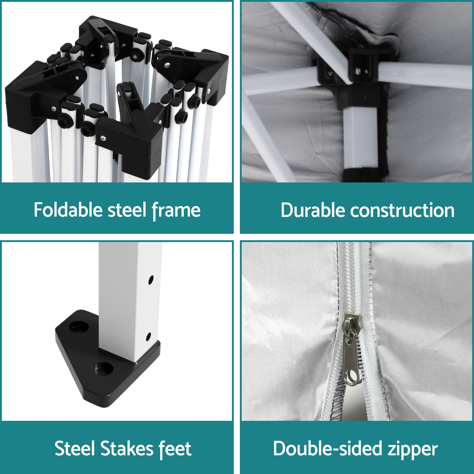 Gazebo 3x3 Pop Up Marquee Folding Tent Wedding Gazebos Camping Outdoor Canopy White - Home & Garden > Shading > Canopies & Gazebos - Rivercity House & Home Co. (ABN 18 642 972 209) - Affordable Modern Furniture Australia