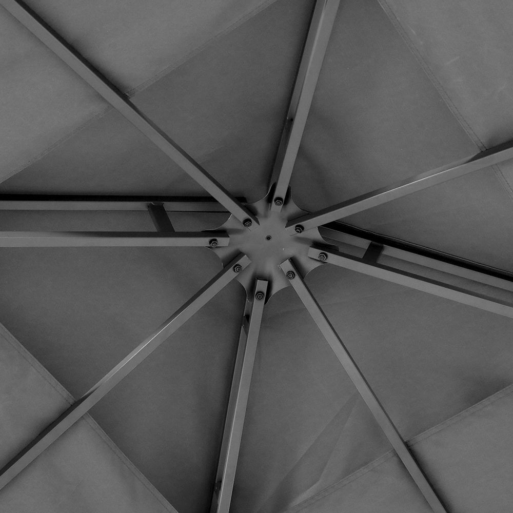 Gazebo 3x3m Marquee Outdoor Wedding Party Event Tent Home Iron Art Shade Grey - Home & Garden > Shading > Canopies & Gazebos - Rivercity House & Home Co. (ABN 18 642 972 209) - Affordable Modern Furniture Australia