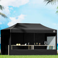 INSTAHUT 3x6m Pop-Up Gazebo Folding Tent Outdoor Camping Marquee Shade Canopy - Black