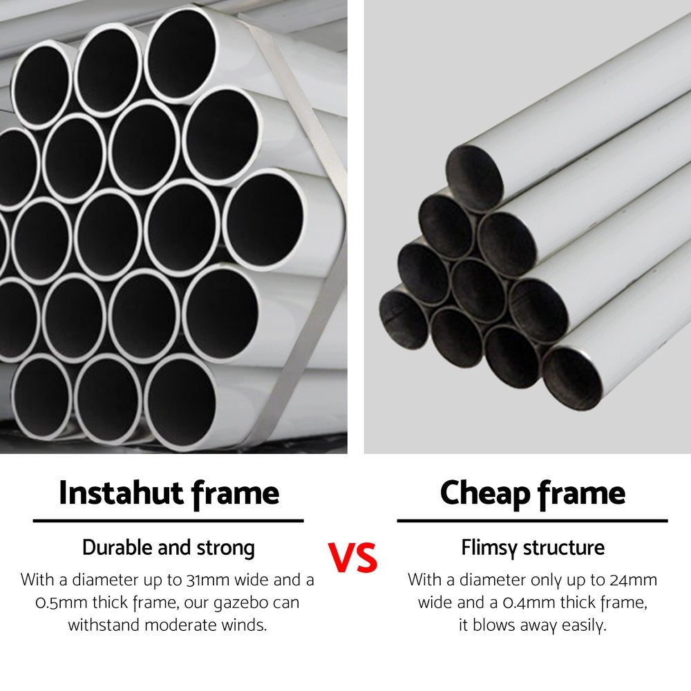 Gazebo 3x6m Wedding Party Marquee Tent Outdoor Event Camping Canopy Shade White - Home & Garden > Shading > Canopies & Gazebos - Rivercity House & Home Co. (ABN 18 642 972 209) - Affordable Modern Furniture Australia