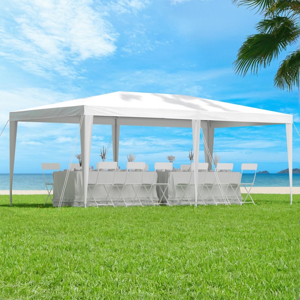Gazebo 3x6m Wedding Party Marquee Tent Outdoor Event Camping Canopy Shade White - Home & Garden > Shading > Canopies & Gazebos - Rivercity House & Home Co. (ABN 18 642 972 209) - Affordable Modern Furniture Australia