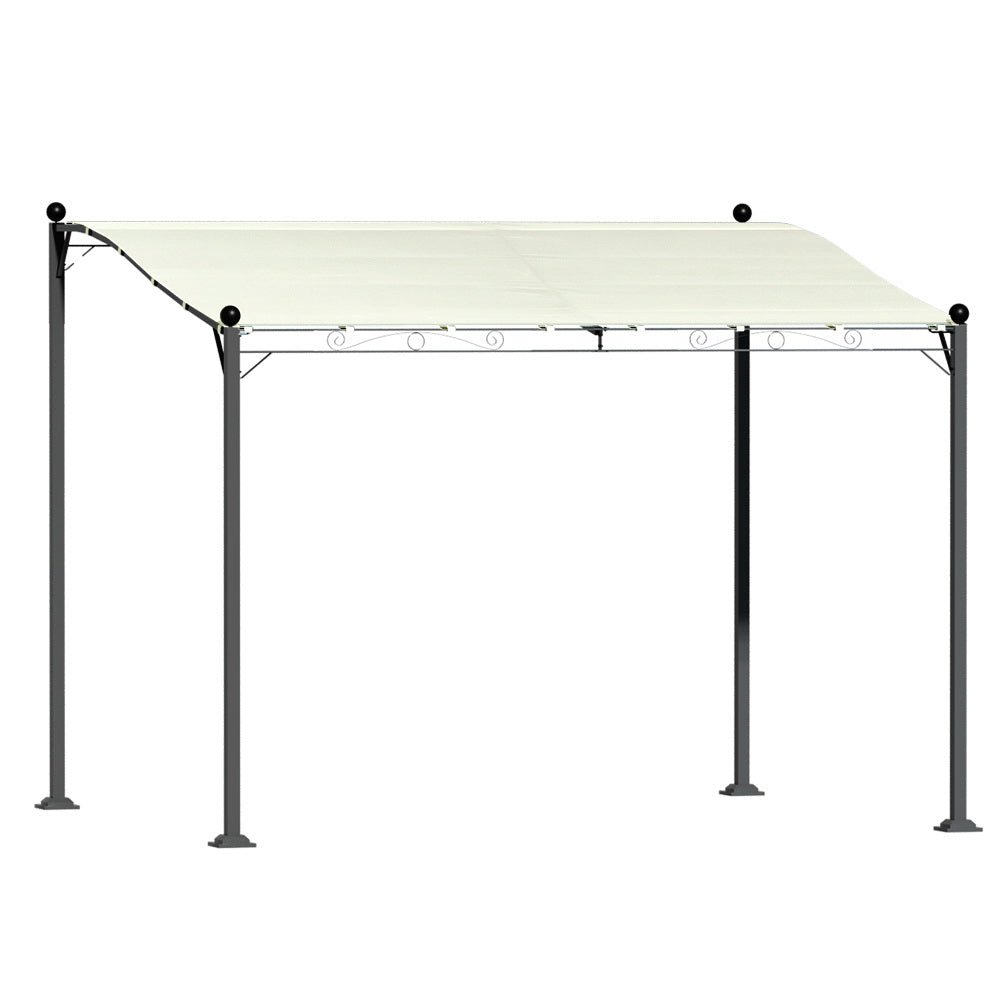 Gazebo Marquee 3m Outdoor Event Wedding Tent Camping Party Shade Iron Art Canopy Beige - Home & Garden > Shading > Canopies & Gazebos - Rivercity House & Home Co. (ABN 18 642 972 209) - Affordable Modern Furniture Australia