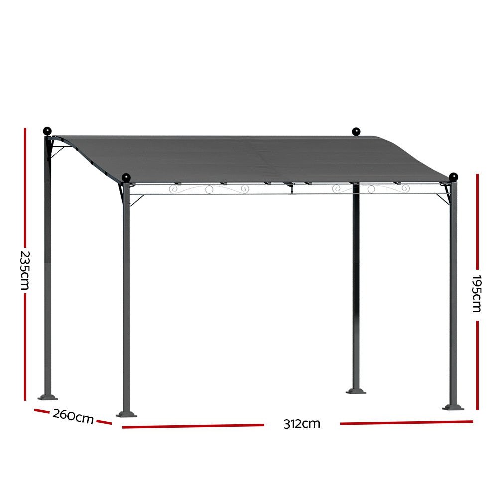 Gazebo Marquee 3m Outdoor Event Wedding Tent Camping Party Shade Iron Art Canopy Grey - Home & Garden > Shading > Canopies & Gazebos - Rivercity House & Home Co. (ABN 18 642 972 209) - Affordable Modern Furniture Australia