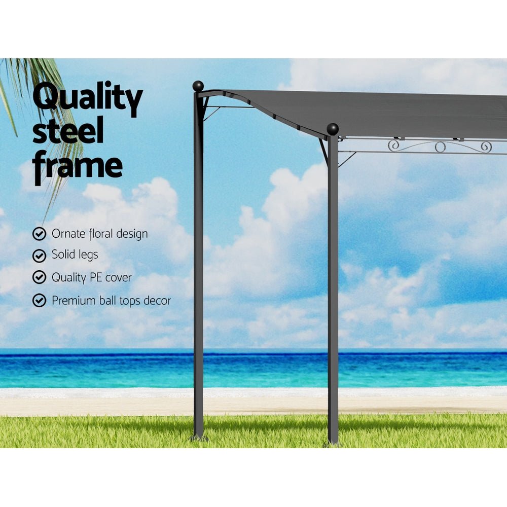 Gazebo Marquee 3m Outdoor Event Wedding Tent Camping Party Shade Iron Art Canopy Grey - Home & Garden > Shading > Canopies & Gazebos - Rivercity House & Home Co. (ABN 18 642 972 209) - Affordable Modern Furniture Australia