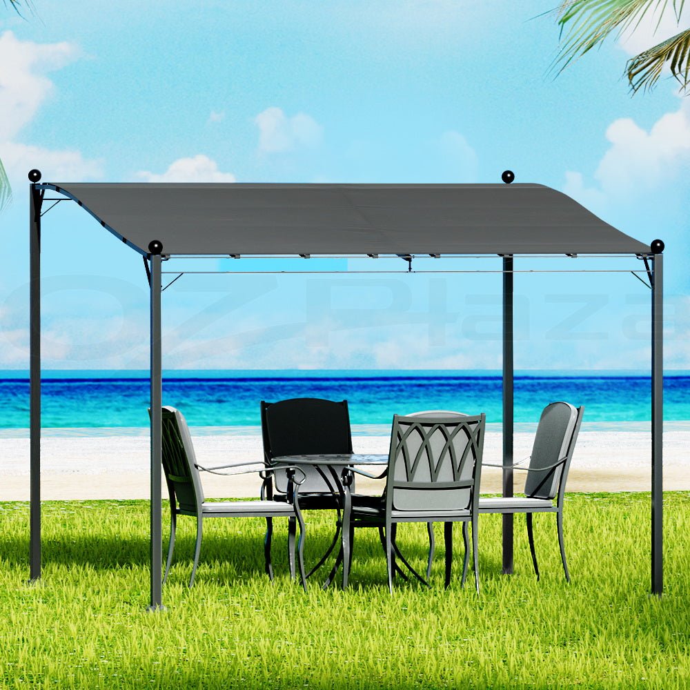 Gazebo Marquee 3m Outdoor Event Wedding Tent Camping Party Shade Iron Art Canopy Grey - Home & Garden > Shading > Canopies & Gazebos - Rivercity House & Home Co. (ABN 18 642 972 209) - Affordable Modern Furniture Australia