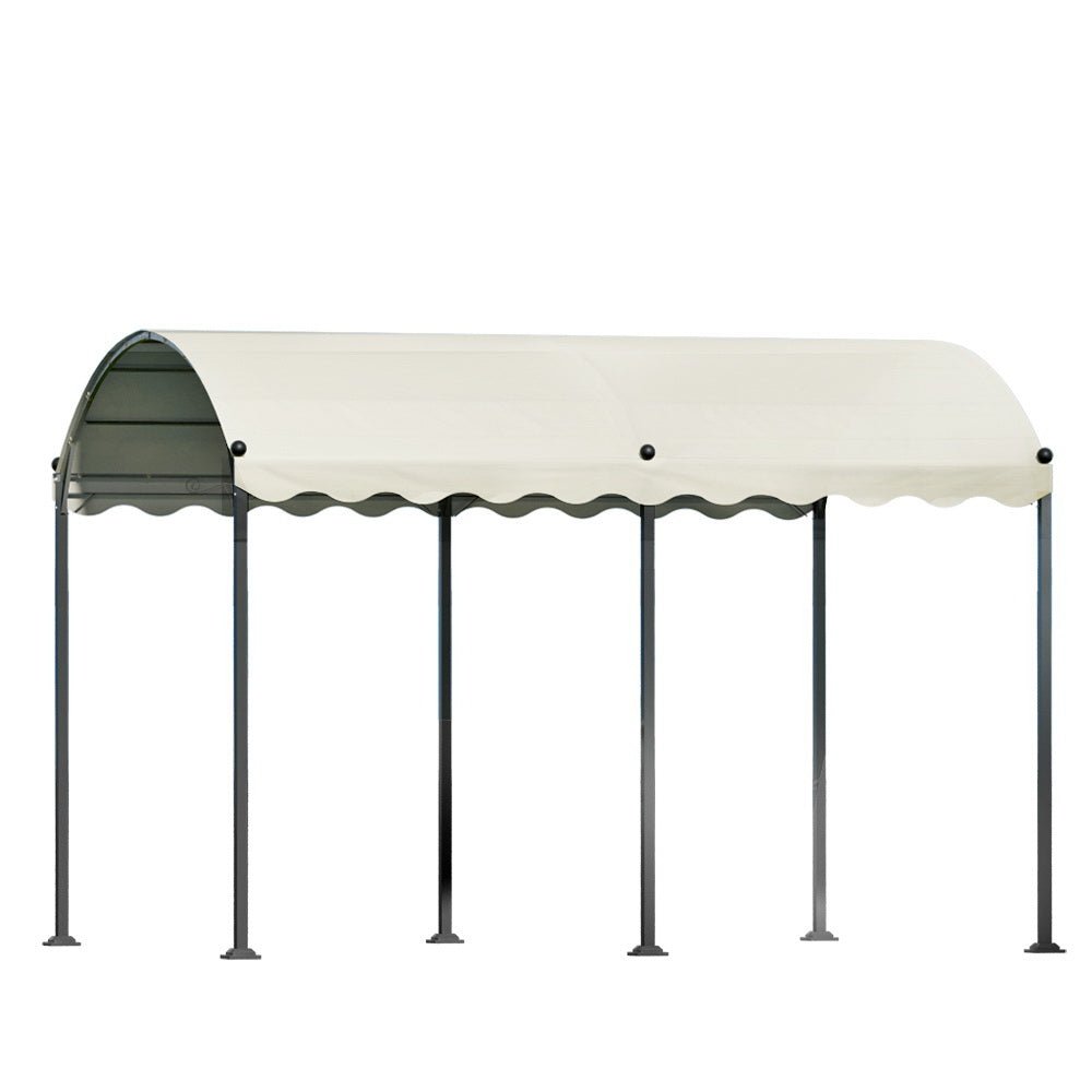 Gazebo Marquee 4x3m Outdoor Event Wedding Tent Camping Party Shade Iron Art Canopy Beige - Home & Garden > Shading > Canopies & Gazebos - Rivercity House & Home Co. (ABN 18 642 972 209) - Affordable Modern Furniture Australia