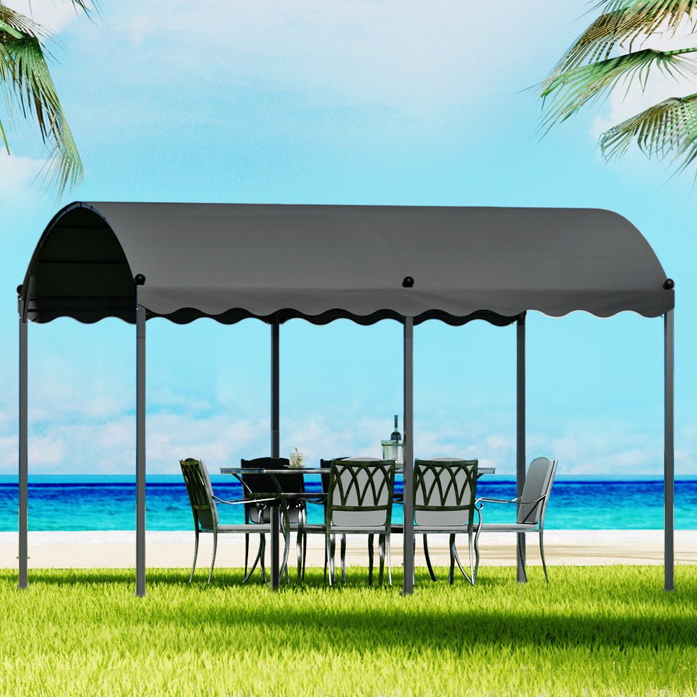 Gazebo Marquee 4x3m Outdoor Event Wedding Tent Camping Party Shade Iron Art Canopy Grey - Home & Garden > Shading > Canopies & Gazebos - Rivercity House & Home Co. (ABN 18 642 972 209) - Affordable Modern Furniture Australia