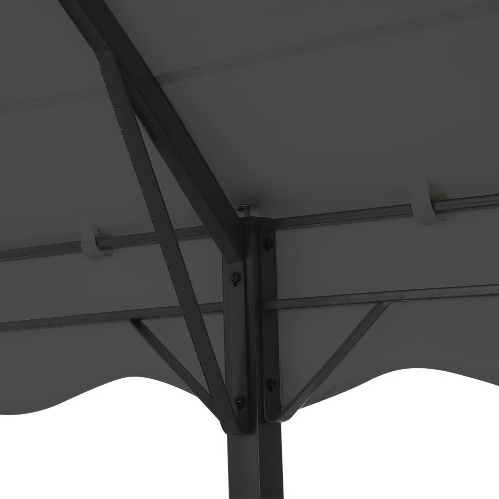 Gazebo Marquee 4x3m Outdoor Event Wedding Tent Camping Party Shade Iron Art Canopy Grey - Home & Garden > Shading > Canopies & Gazebos - Rivercity House & Home Co. (ABN 18 642 972 209) - Affordable Modern Furniture Australia