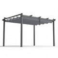 3x4m Outdoor Garden Gazebo Aluminium Frame Adjustable Canopy - Grey
