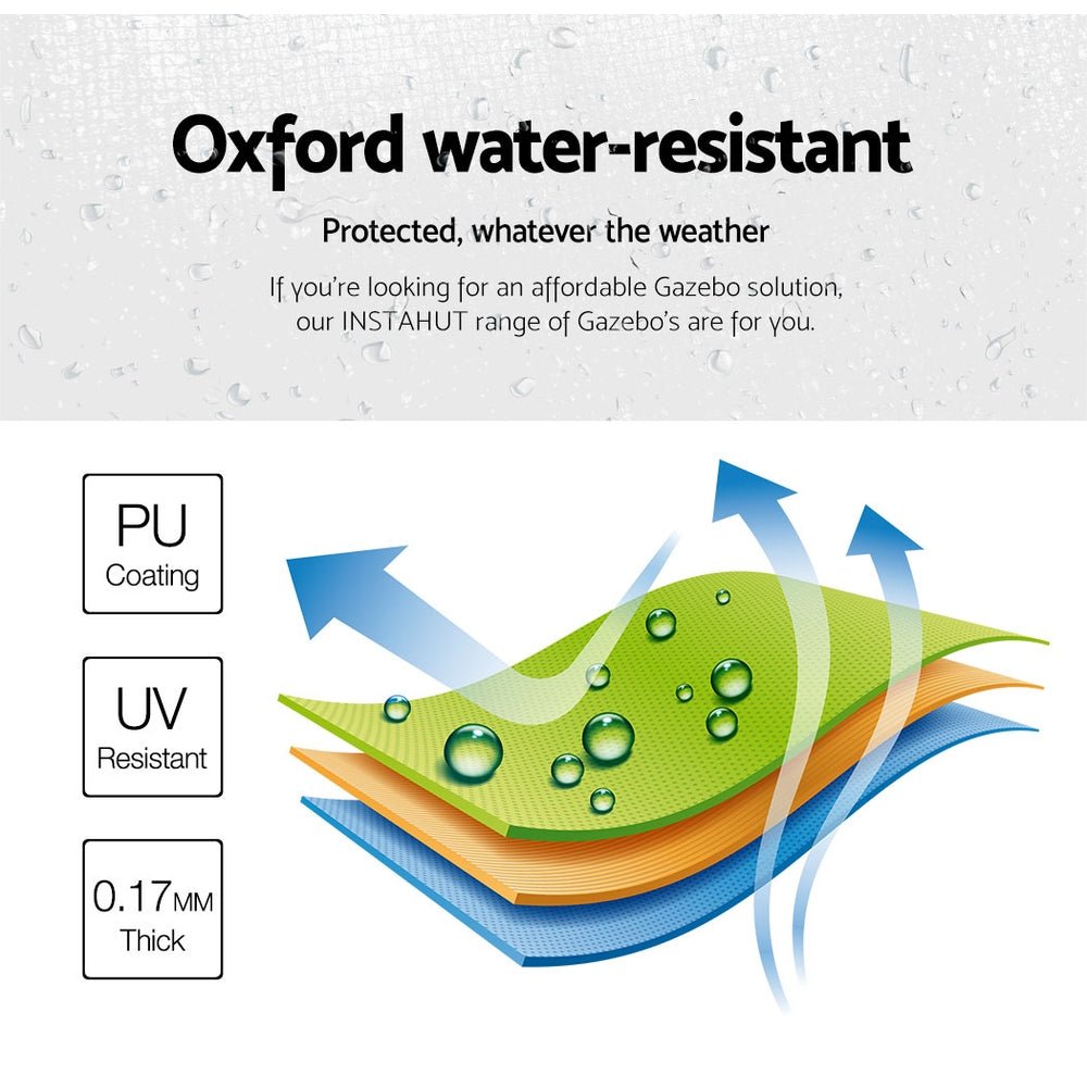 Gazebo Pop Up 3x4.5m w/Base Podx4 Marquee Folding Outdoor Wedding Camping Tent Shade Canopy White - Home & Garden > Shading > Canopies & Gazebos - Rivercity House & Home Co. (ABN 18 642 972 209) - Affordable Modern Furniture Australia