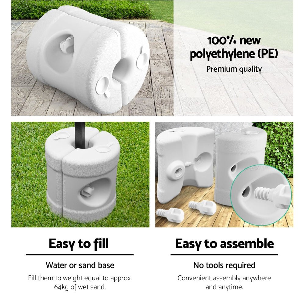 Gazebo Pop Up 3x4.5m w/Base Podx4 Marquee Folding Outdoor Wedding Camping Tent Shade Canopy White - Home & Garden > Shading > Canopies & Gazebos - Rivercity House & Home Co. (ABN 18 642 972 209) - Affordable Modern Furniture Australia