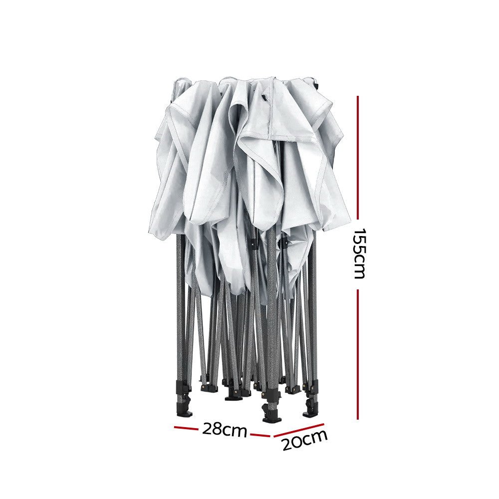 Gazebo Pop Up 3x4.5m w/Base Podx4 Marquee Folding Outdoor Wedding Camping Tent Shade Canopy White - Home & Garden > Shading > Canopies & Gazebos - Rivercity House & Home Co. (ABN 18 642 972 209) - Affordable Modern Furniture Australia