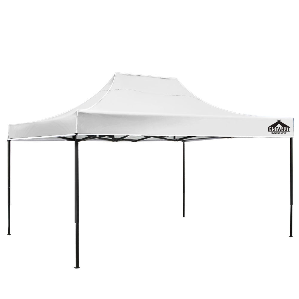 Gazebo Pop Up Marquee 3x4.5 Folding Tent 500D Oxford Fabric White - Home & Garden > Shading > Canopies & Gazebos - Rivercity House & Home Co. (ABN 18 642 972 209) - Affordable Modern Furniture Australia