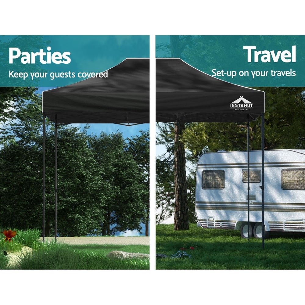 Gazebo Pop Up Marquee 3x4.5m Folding Tent Camping 500D Oxford Navy - Home & Garden > Shading > Canopies & Gazebos - Rivercity House & Home Co. (ABN 18 642 972 209) - Affordable Modern Furniture Australia