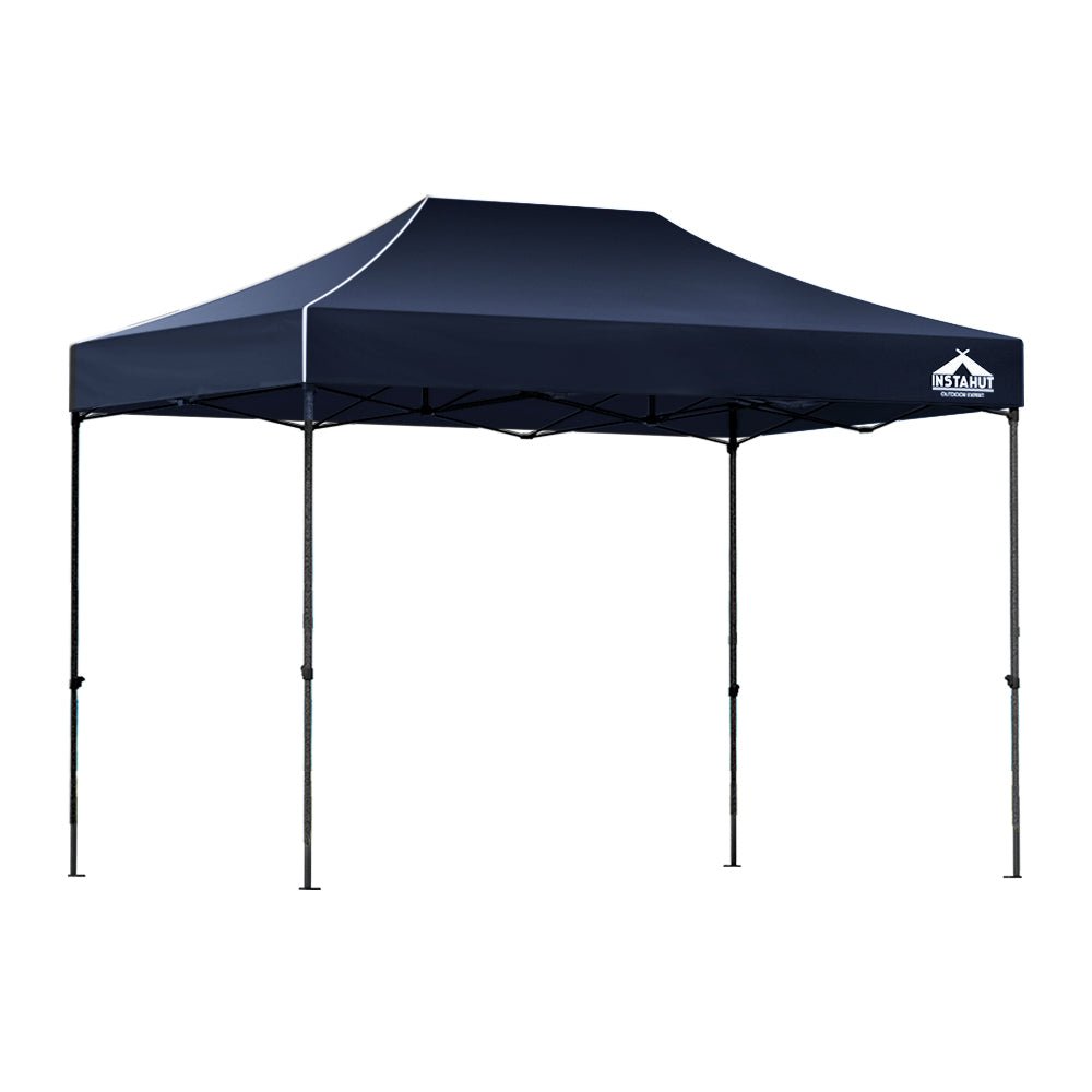 Gazebo Pop Up Marquee 3x4.5m Folding Tent Camping 500D Oxford Navy - Home & Garden > Shading > Canopies & Gazebos - Rivercity House & Home Co. (ABN 18 642 972 209) - Affordable Modern Furniture Australia