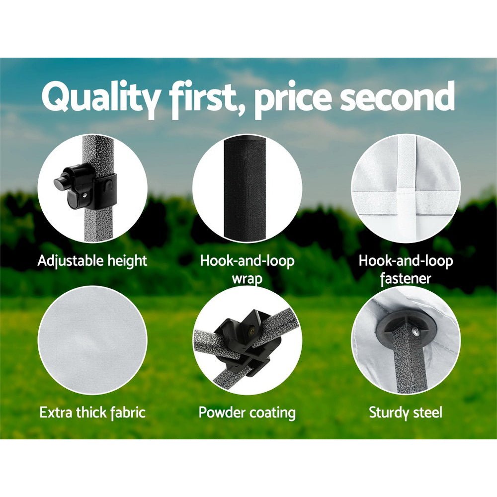 Gazebo Pop Up Marquee 3x6 Folding Tent Gazebos 500D Oxford Fabric White - Home & Garden > Shading > Canopies & Gazebos - Rivercity House & Home Co. (ABN 18 642 972 209) - Affordable Modern Furniture Australia