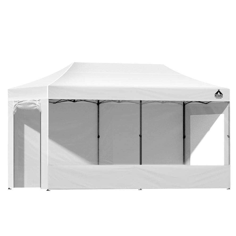 Gazebo Pop Up Marquee 3x6 Folding Tent Gazebos 500D Oxford Fabric White - Home & Garden > Shading > Canopies & Gazebos - Rivercity House & Home Co. (ABN 18 642 972 209) - Affordable Modern Furniture Australia
