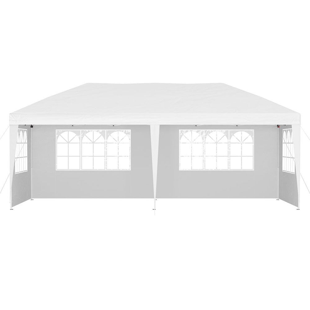 Gazebo Pop Up Marquee 3x6m Wedding Party Outdoor Camping Tent Canopy Side Wall White - Home & Garden > Shading - Rivercity House & Home Co. (ABN 18 642 972 209) - Affordable Modern Furniture Australia