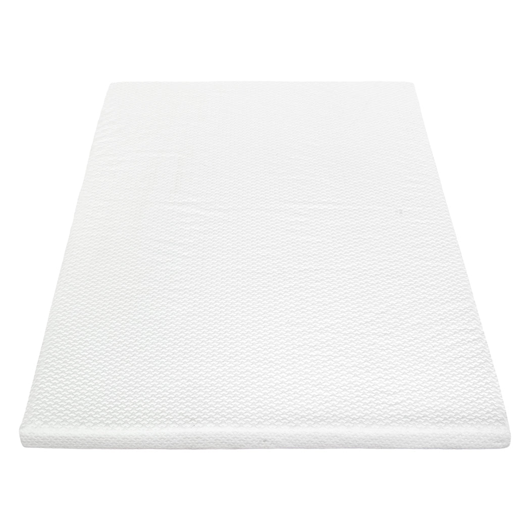Gel Memory Foam Mattress Topper Double 8CM Cool Support - White - Rivercity House & Home Co. (ABN 18 642 972 209) - Affordable Modern Furniture Australia