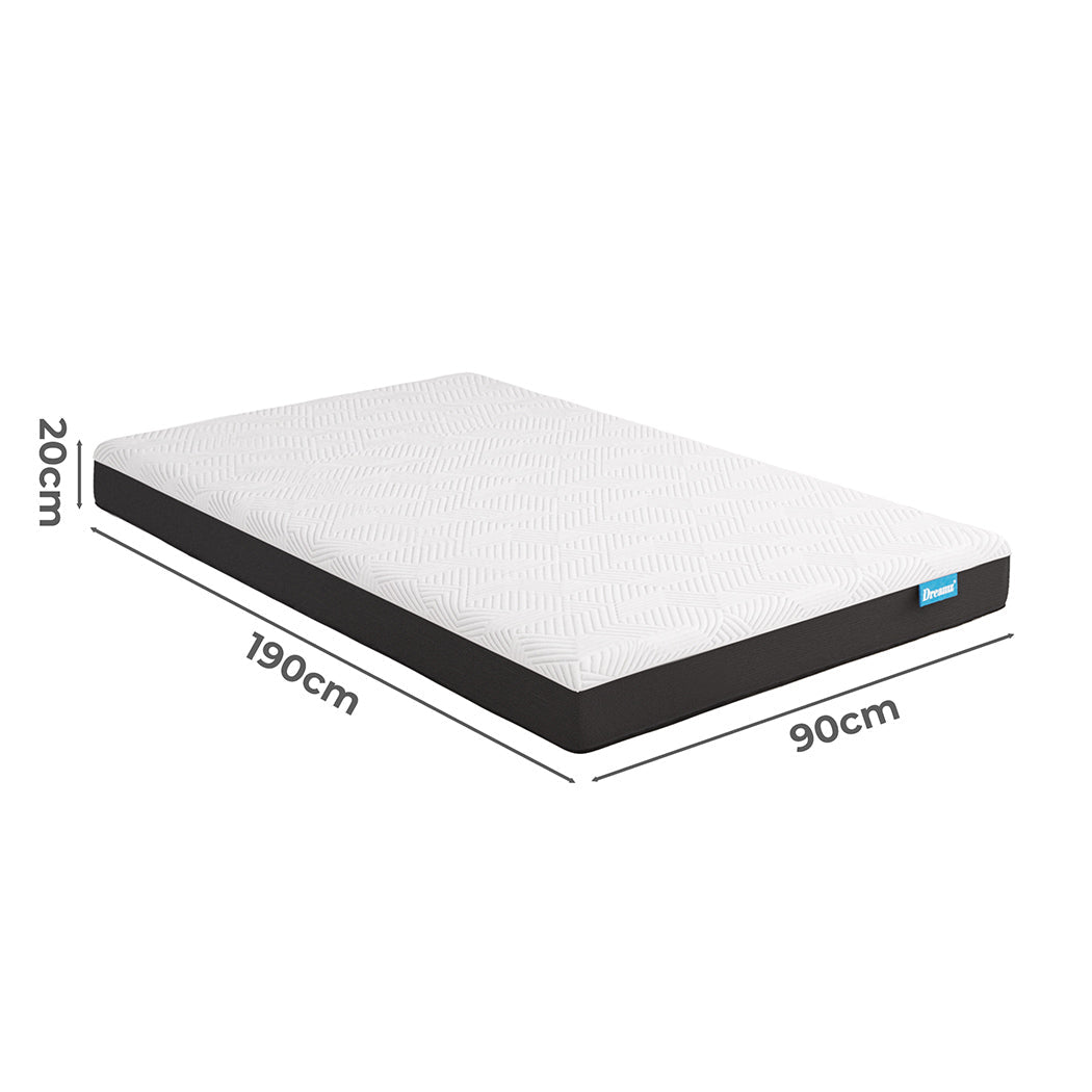 Gel Memory Foam Single Mattress with Breathable Cooling Layer - Blue - Rivercity House & Home Co. (ABN 18 642 972 209) - Affordable Modern Furniture Australia