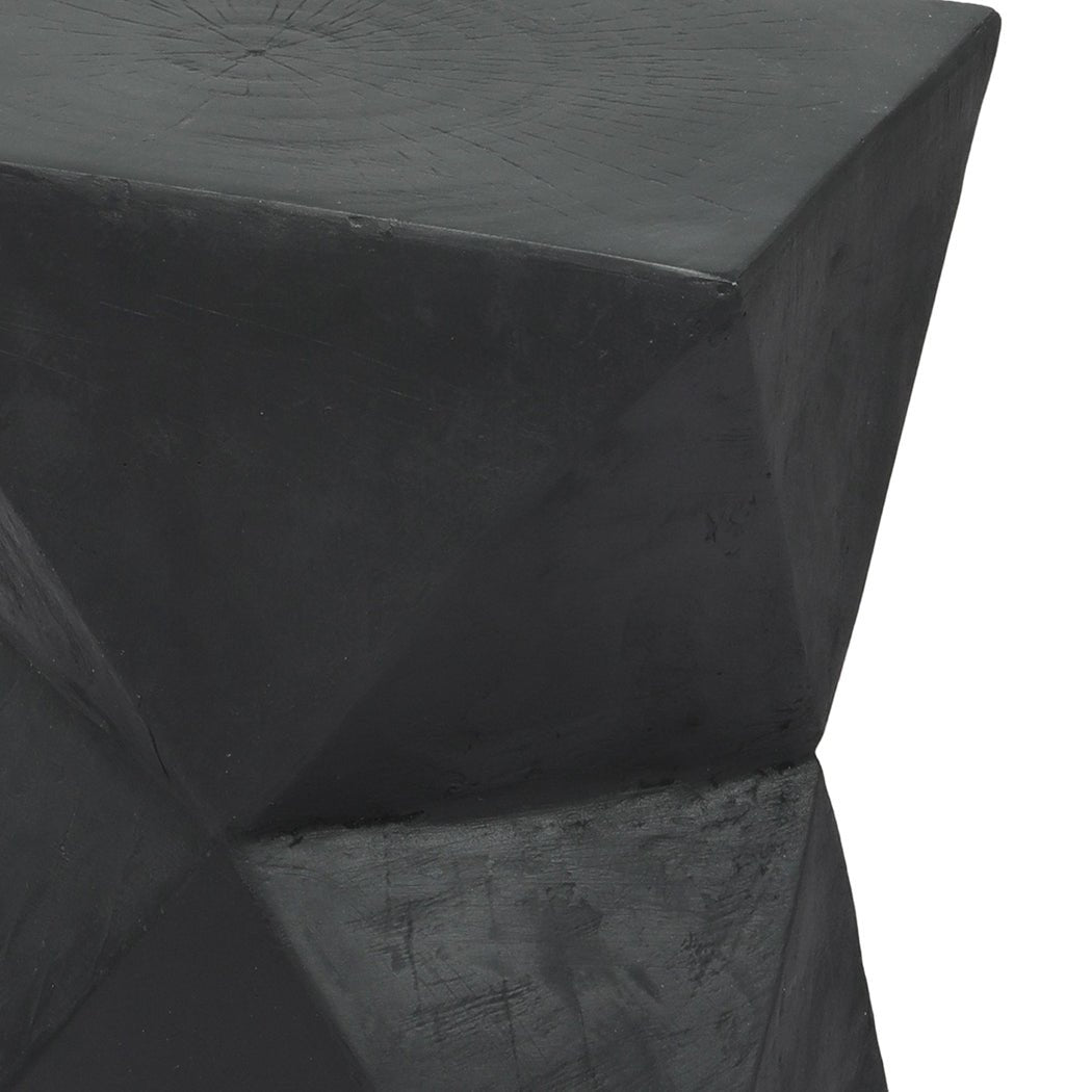 Geometric Terrazzo Side Table - Black - Rivercity House & Home Co. (ABN 18 642 972 209) - Affordable Modern Furniture Australia