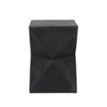 Geometric Terrazzo Side Table - Black