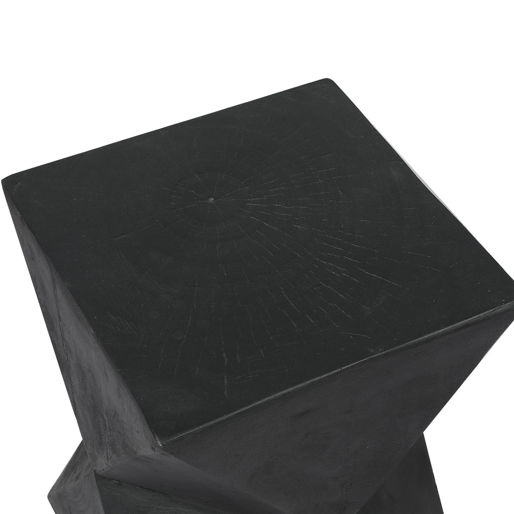 Geometric Terrazzo Side Table - Black - Rivercity House & Home Co. (ABN 18 642 972 209) - Affordable Modern Furniture Australia