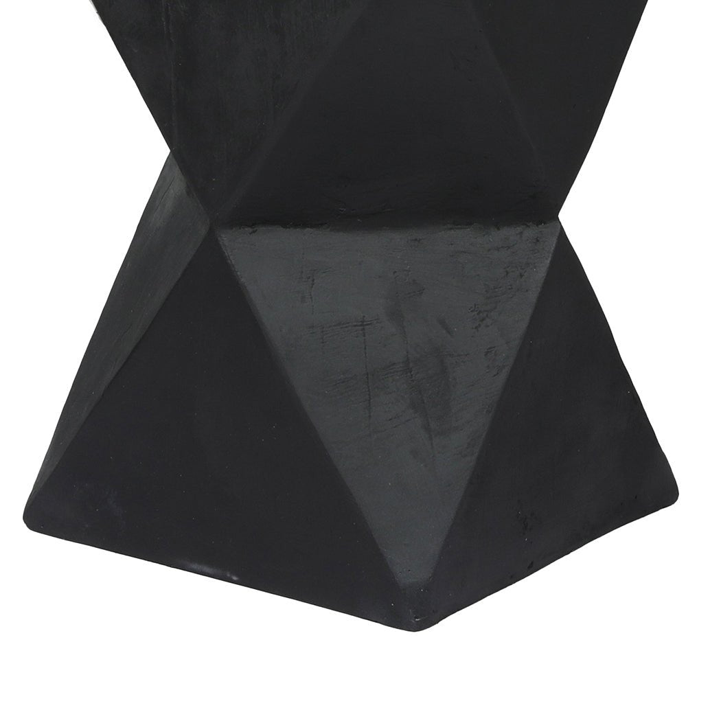 Geometric Terrazzo Side Table - Black - Rivercity House & Home Co. (ABN 18 642 972 209) - Affordable Modern Furniture Australia