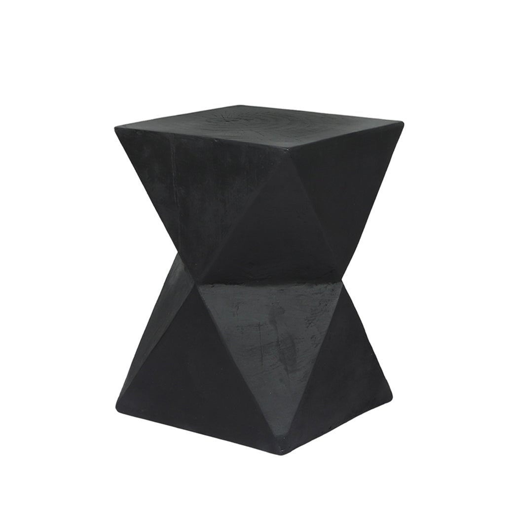 Geometric Terrazzo Side Table - Black - Rivercity House & Home Co. (ABN 18 642 972 209) - Affordable Modern Furniture Australia
