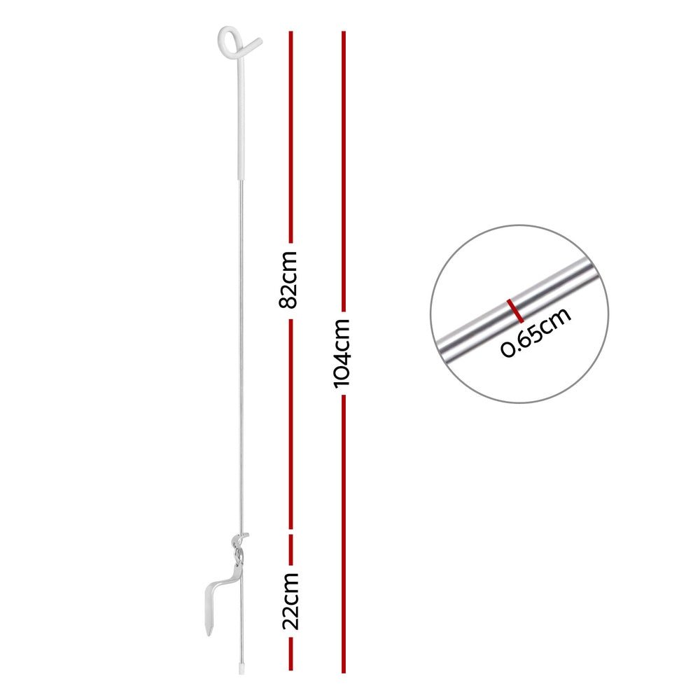 Giantz 20x Electric Fence Pigtail Posts Steel Tape Fencing - Home & Garden > Home & Garden Others - Rivercity House & Home Co. (ABN 18 642 972 209) - Affordable Modern Furniture Australia