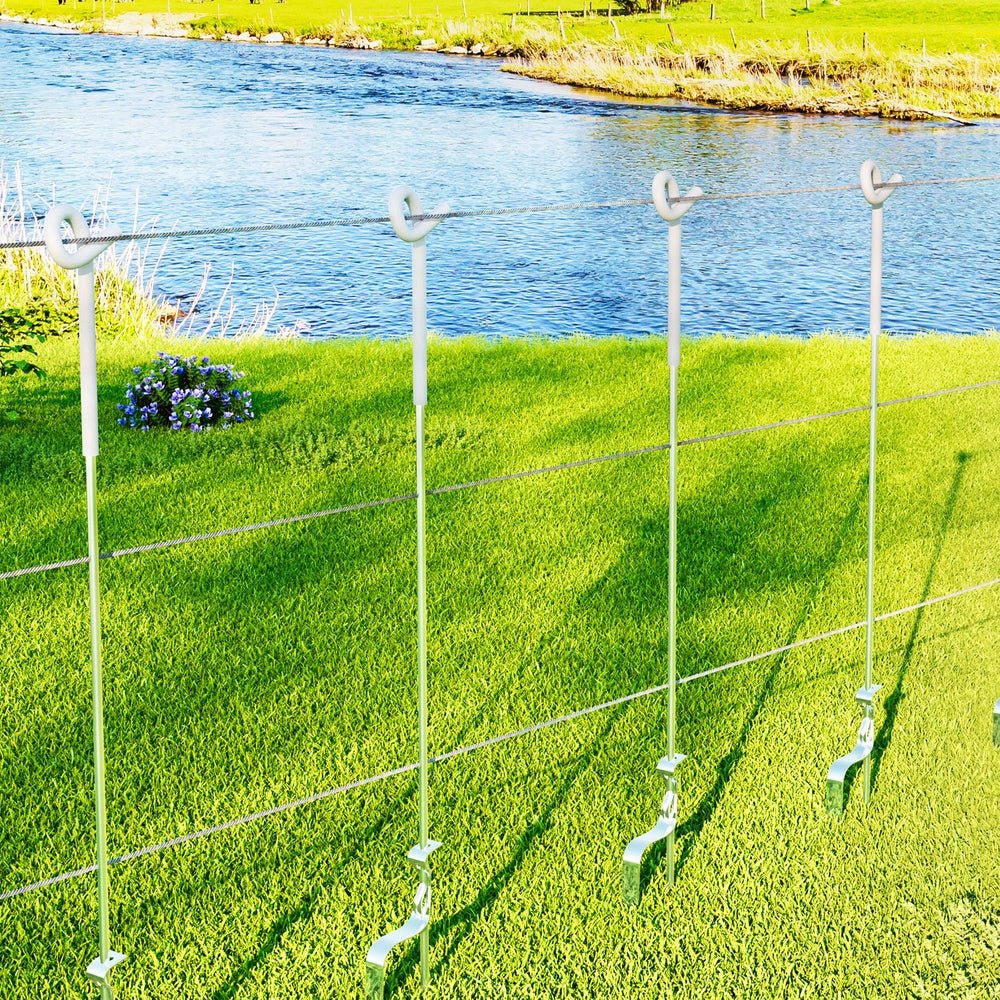 Giantz 20x Electric Fence Pigtail Posts Steel Tape Fencing - Home & Garden > Home & Garden Others - Rivercity House & Home Co. (ABN 18 642 972 209) - Affordable Modern Furniture Australia