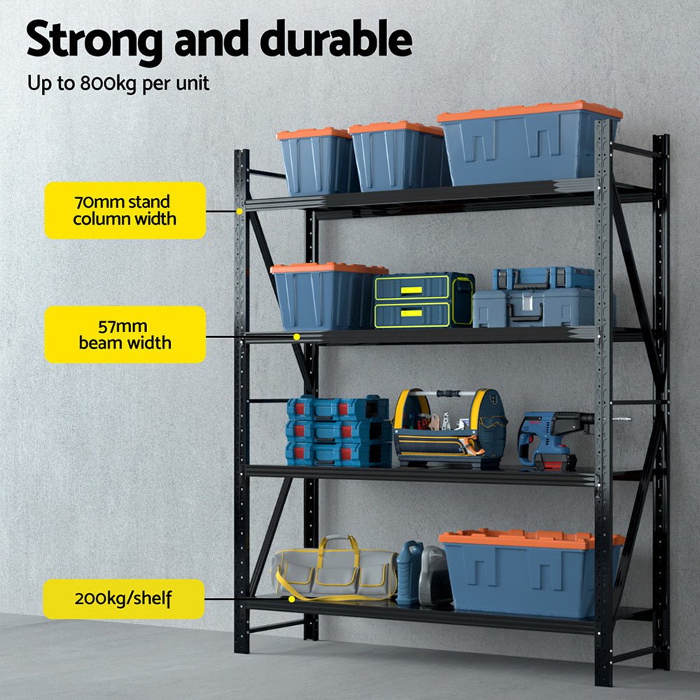 Giantz 2.4Mx2M Warehouse Shelving Garage Rack - Home & Garden > Storage - Rivercity House & Home Co. (ABN 18 642 972 209) - Affordable Modern Furniture Australia
