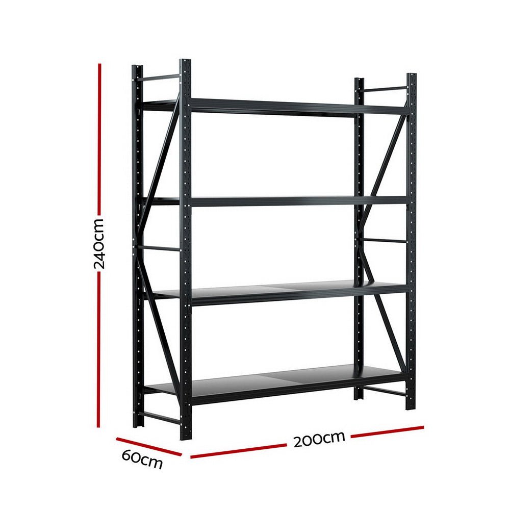 Giantz 2.4Mx2M Warehouse Shelving Garage Rack - Home & Garden > Storage - Rivercity House & Home Co. (ABN 18 642 972 209) - Affordable Modern Furniture Australia