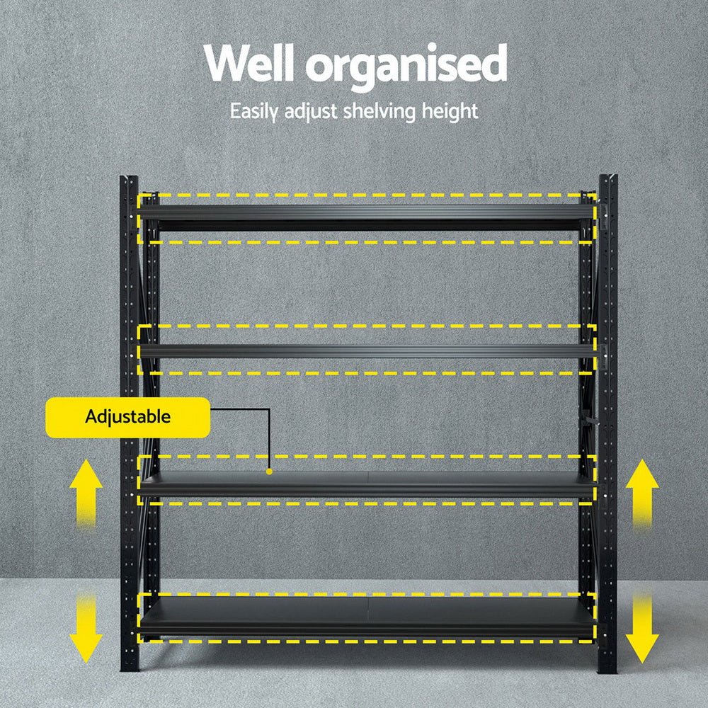 Giantz 2Mx2M Warehouse Shelving Garage Rack - Home & Garden > Storage - Rivercity House & Home Co. (ABN 18 642 972 209) - Affordable Modern Furniture Australia
