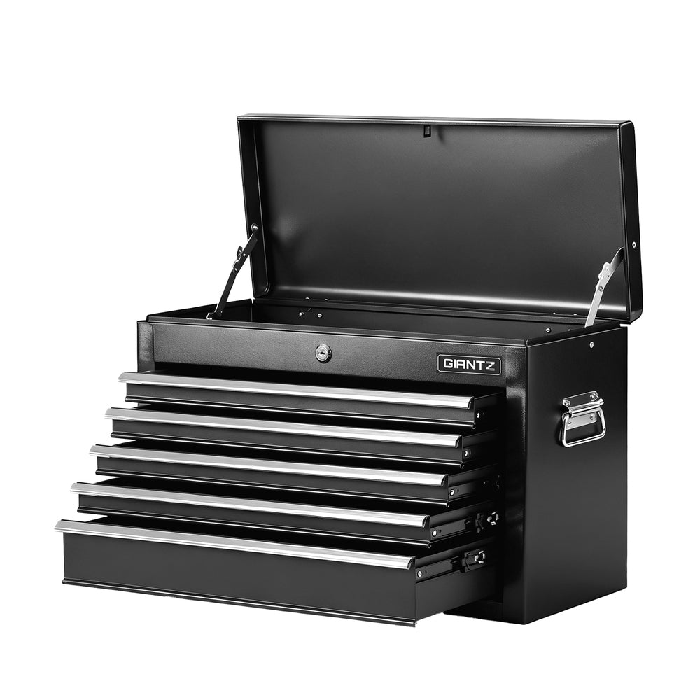 GIANTZ 5 Drawer Tool Chest Box Cabinet Lockable Garage Storage Organiser Black - Tools > Tools Storage > Tool Boxes - Rivercity House & Home Co. (ABN 18 642 972 209) - Affordable Modern Furniture Australia