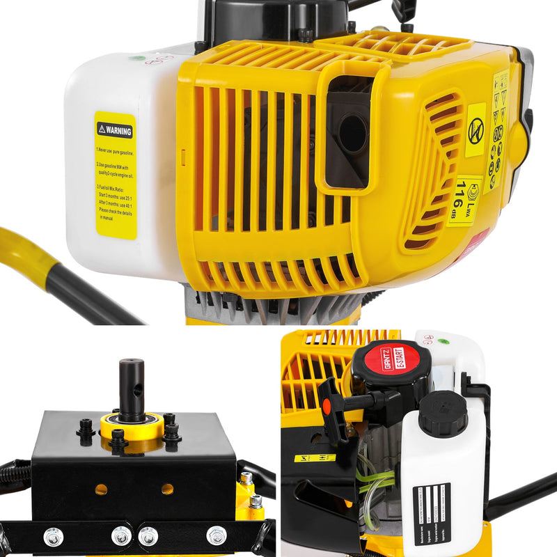 Giantz 74CC Post Hole Digger Motor Only Petrol Engine Yellow - Tools > Power Tools - Rivercity House & Home Co. (ABN 18 642 972 209) - Affordable Modern Furniture Australia