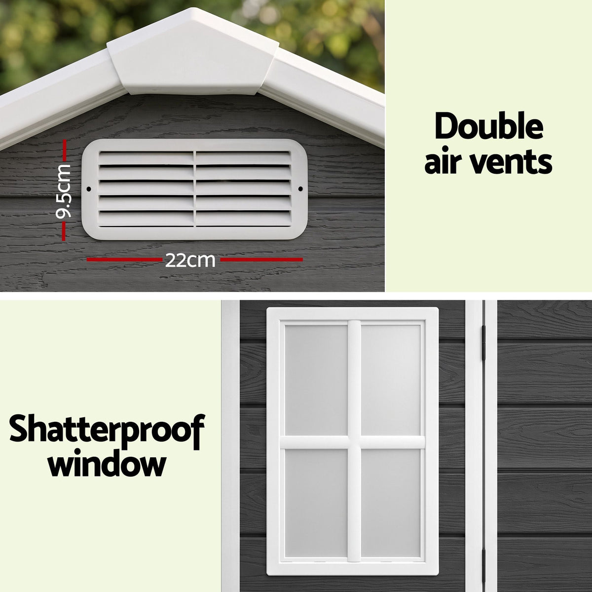 Giantz Garden Shed Resin Outdoor Storage Box 2.44x1.31M Tool Shed Backyard Black - Home & Garden > Storage > Sheds - Rivercity House & Home Co. (ABN 18 642 972 209) - Affordable Modern Furniture Australia