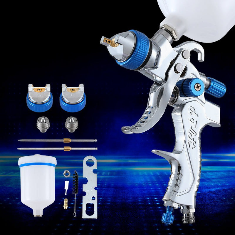 Giantz HVLP Air Spray Gun Gravity Feed Cup Nozzles Included - Tools > Air Compressor > Air Compressors - Rivercity House & Home Co. (ABN 18 642 972 209) - Affordable Modern Furniture Australia