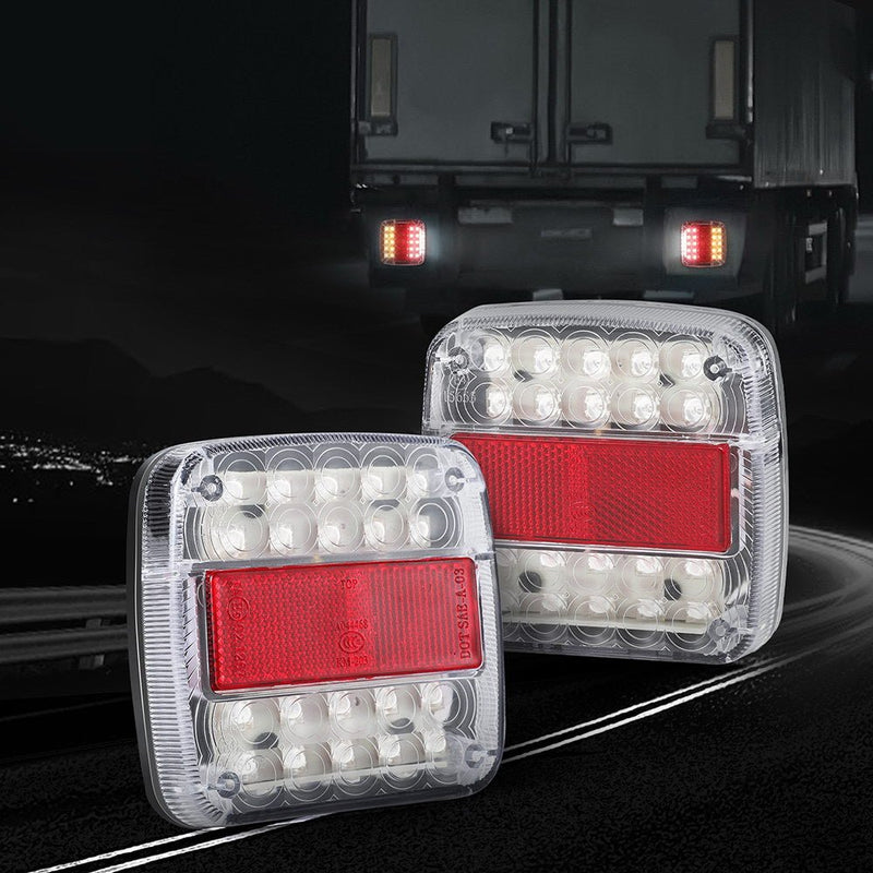 Giantz Pair 26 LED Tail Lights Stop Reverse Indicator 12V Ute Trailer Truck - Auto Accessories > Lights - Rivercity House & Home Co. (ABN 18 642 972 209) - Affordable Modern Furniture Australia