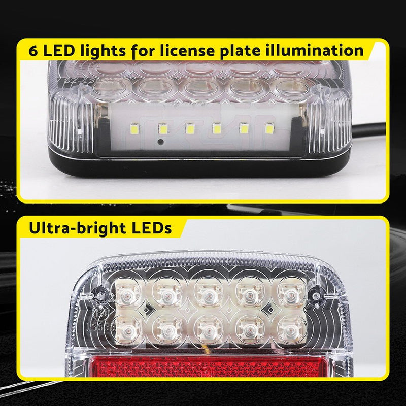 Giantz Pair 26 LED Tail Lights Stop Reverse Indicator 12V Ute Trailer Truck - Auto Accessories > Lights - Rivercity House & Home Co. (ABN 18 642 972 209) - Affordable Modern Furniture Australia