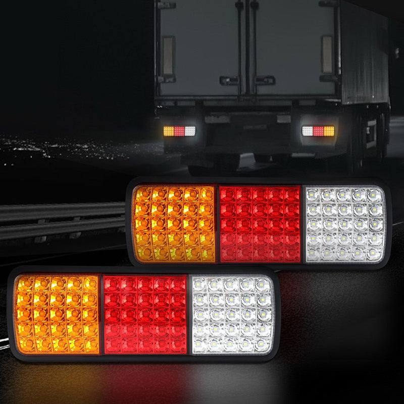 Giantz Pair 75 LED Tail Lights Stop Reverse Indicator 12V Ute Trailer Caravan Truck Boat - Auto Accessories > Lights - Rivercity House & Home Co. (ABN 18 642 972 209) - Affordable Modern Furniture Australia