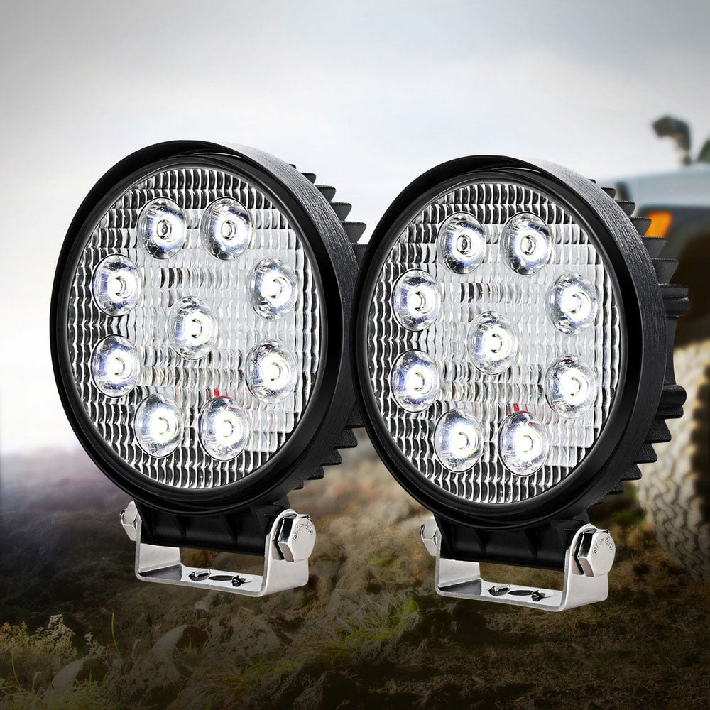 Giantz Pair LED Driving Lights 4.5 Inch Flood Spot Lights Car Truck SUV 12V 24V - Auto Accessories > Lights - Rivercity House & Home Co. (ABN 18 642 972 209) - Affordable Modern Furniture Australia