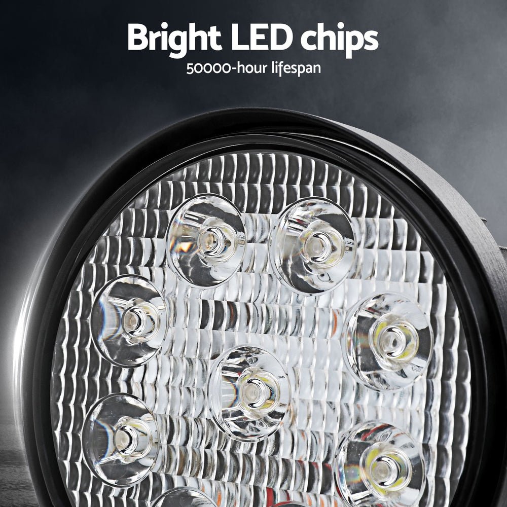 Giantz Pair LED Driving Lights 4.5 Inch Flood Spot Lights Car Truck SUV 12V 24V - Auto Accessories > Lights - Rivercity House & Home Co. (ABN 18 642 972 209) - Affordable Modern Furniture Australia