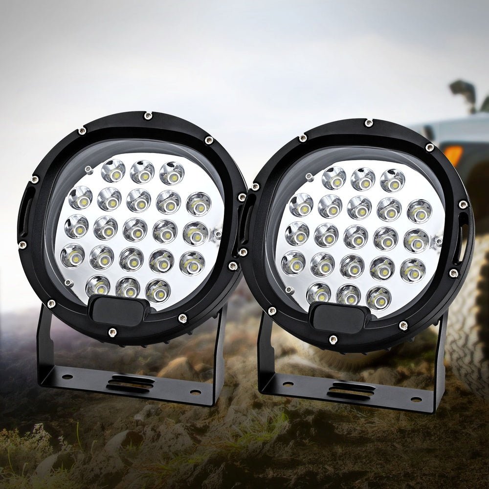 Giantz Pair LED Driving Lights 7 Inch Flood Spot Lights Car Truck SUV 12V 24V - Auto Accessories > Lights - Rivercity House & Home Co. (ABN 18 642 972 209) - Affordable Modern Furniture Australia