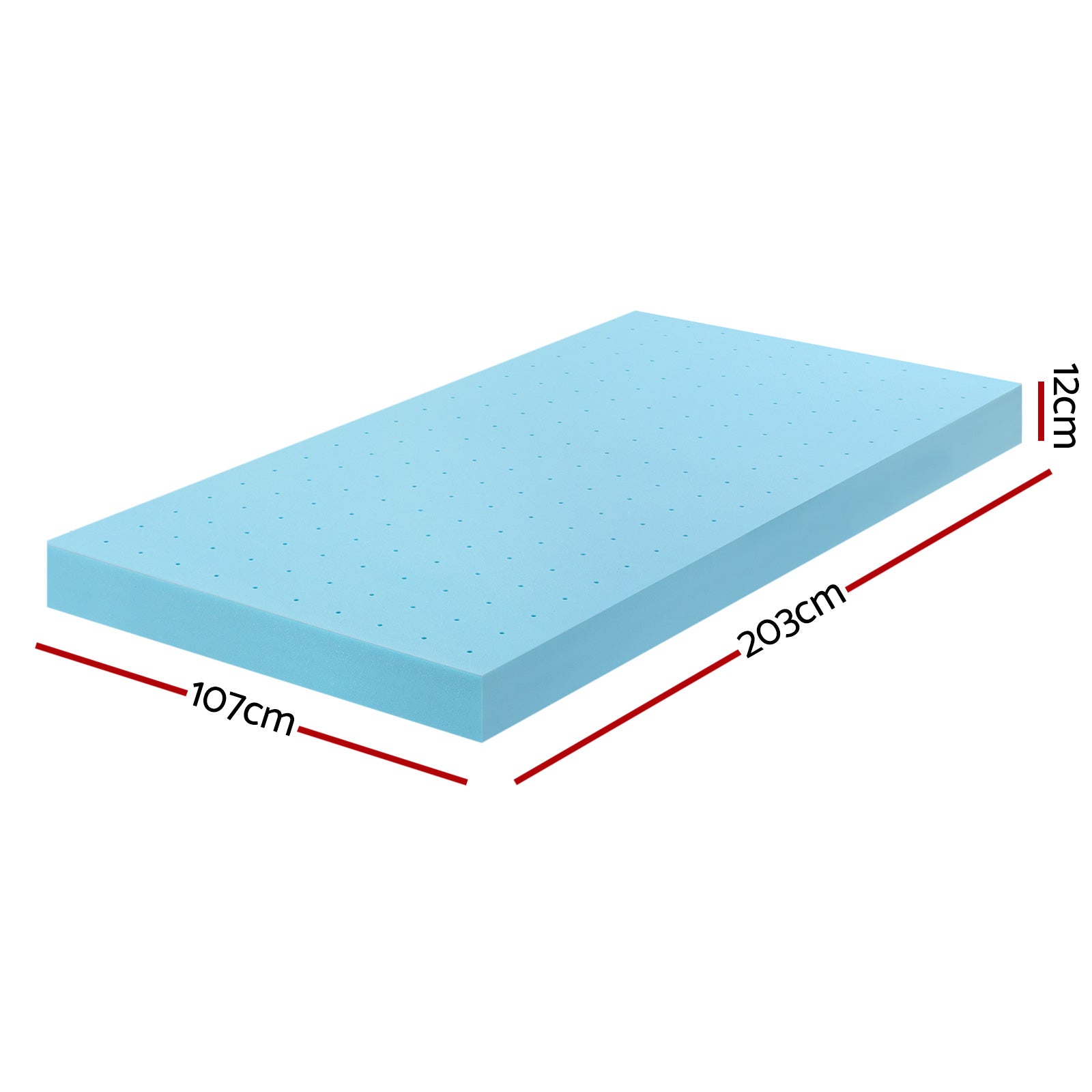 Giselle 12cm Memory Foam Mattress Topper Ventilated Cool Gel Bamboo Cover King Single - Furniture > Mattresses > Mattress Toppers - Rivercity House & Home Co. (ABN 18 642 972 209) - Affordable Modern Furniture Australia