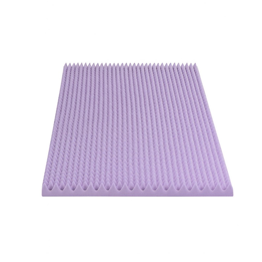 Giselle 5cm Memory Foam Mattress Topper Lavender Infused Egg Crate Pad Mat Single - Furniture > Mattresses > Mattress Toppers - Rivercity House & Home Co. (ABN 18 642 972 209) - Affordable Modern Furniture Australia