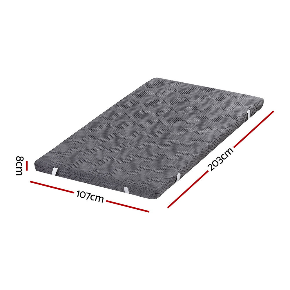 Giselle 8cm Memory Foam Mattress Topper Gel Dual Layer Foam Bamboo King Single - Furniture > Mattresses > Mattress Toppers - Rivercity House & Home Co. (ABN 18 642 972 209) - Affordable Modern Furniture Australia